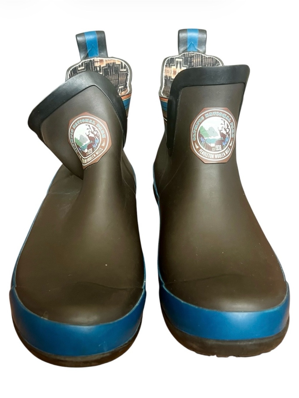 Pendleton Heritage National Park Chelsea Rain Boots Outdoors Logo Brown SZ 8 - Picture 2 of 12